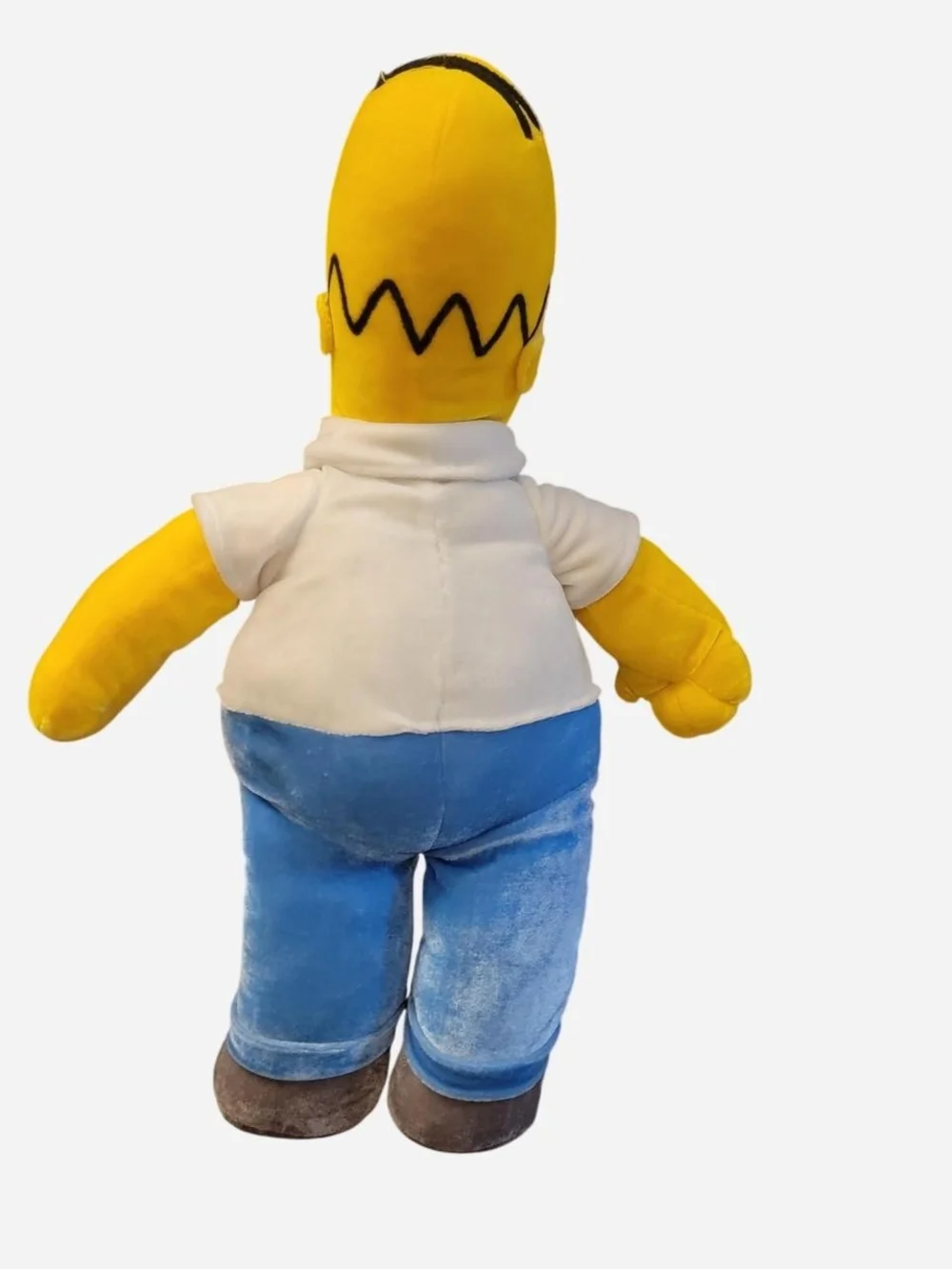 Yellow Plush Bird Toy with White Shirt and Blue Pants - Soft Pet Toy